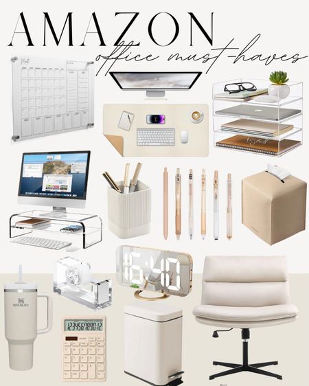 Amazon office must haves - amazon neutral office decor - amazon office decorations - acrylic office organization - office chairs - amazon home office - amazon neutral home finds - office wall decor - 2024 planner 



#LTKworkwear #LTKfindsunder50 #LTKhome