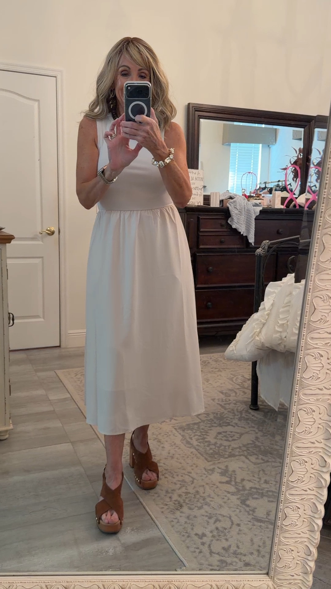 This one surprised me! With a thicker waist and larger bust I didn’t think it would work. I actually really like it!
Sized up. 

#LTKOver40 #LTKootd