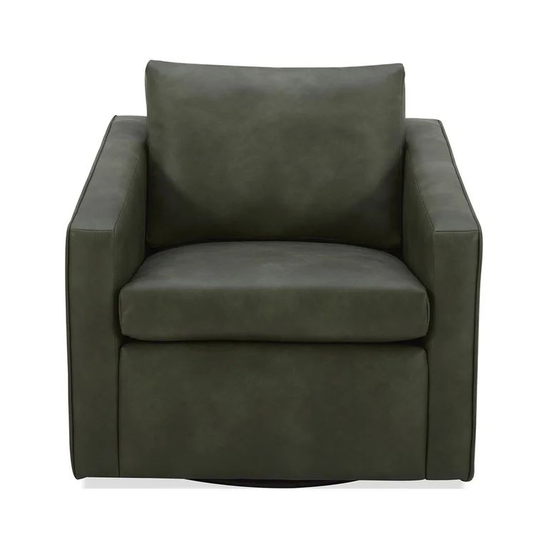 Better Homes & Gardens Steele Faux Leather Swivel Chair, Olive | Walmart (US)