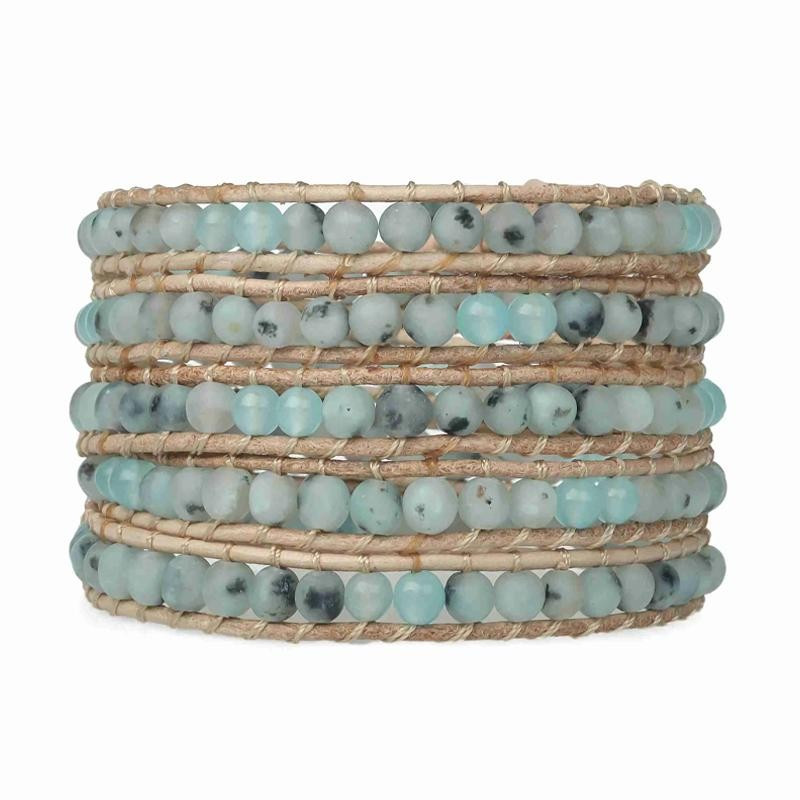 Frosted Blue Crystals on Natural | Victoria Emerson