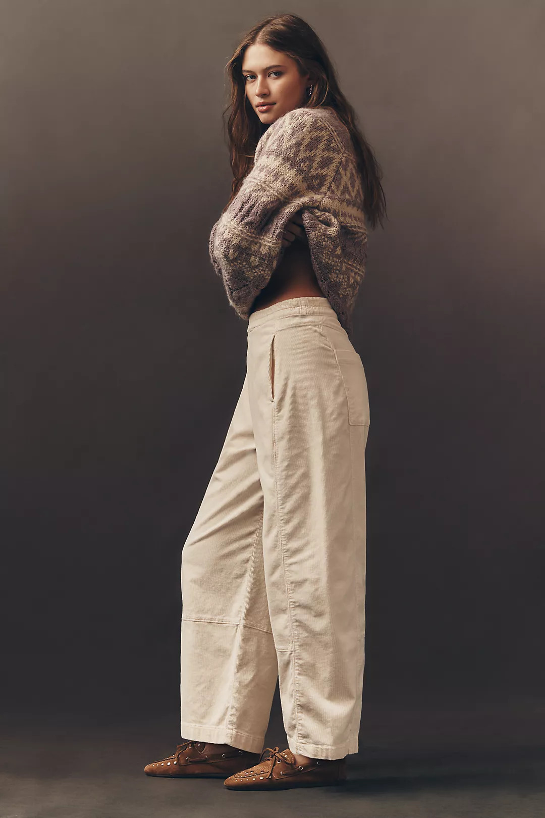 The Izzie Relaxed Pull-On Barrel Pants by Pilcro: Corduroy Edition | Anthropologie (US)