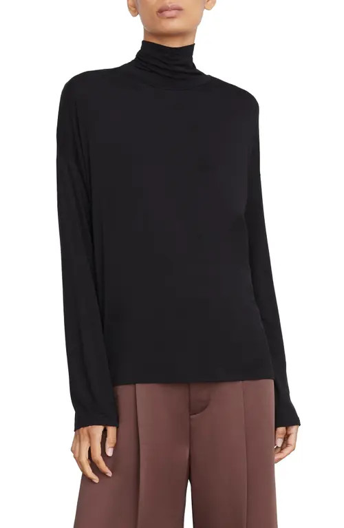 Vince Turtleneck Long Sleeve Knit Top in Black at Nordstrom, Size X-Large | Nordstrom