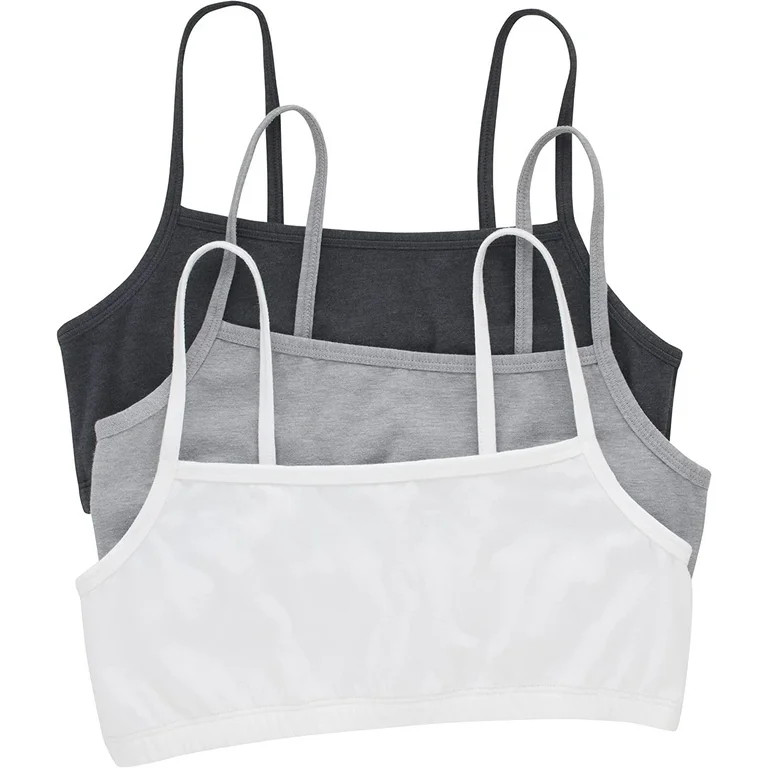 Hanes Womens String Crop Bralette 3-Pack | Walmart (US)