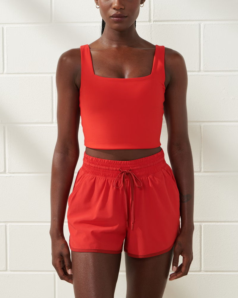 YPB sculptLUX Squareneck Slim Tank | Abercrombie & Fitch (US)