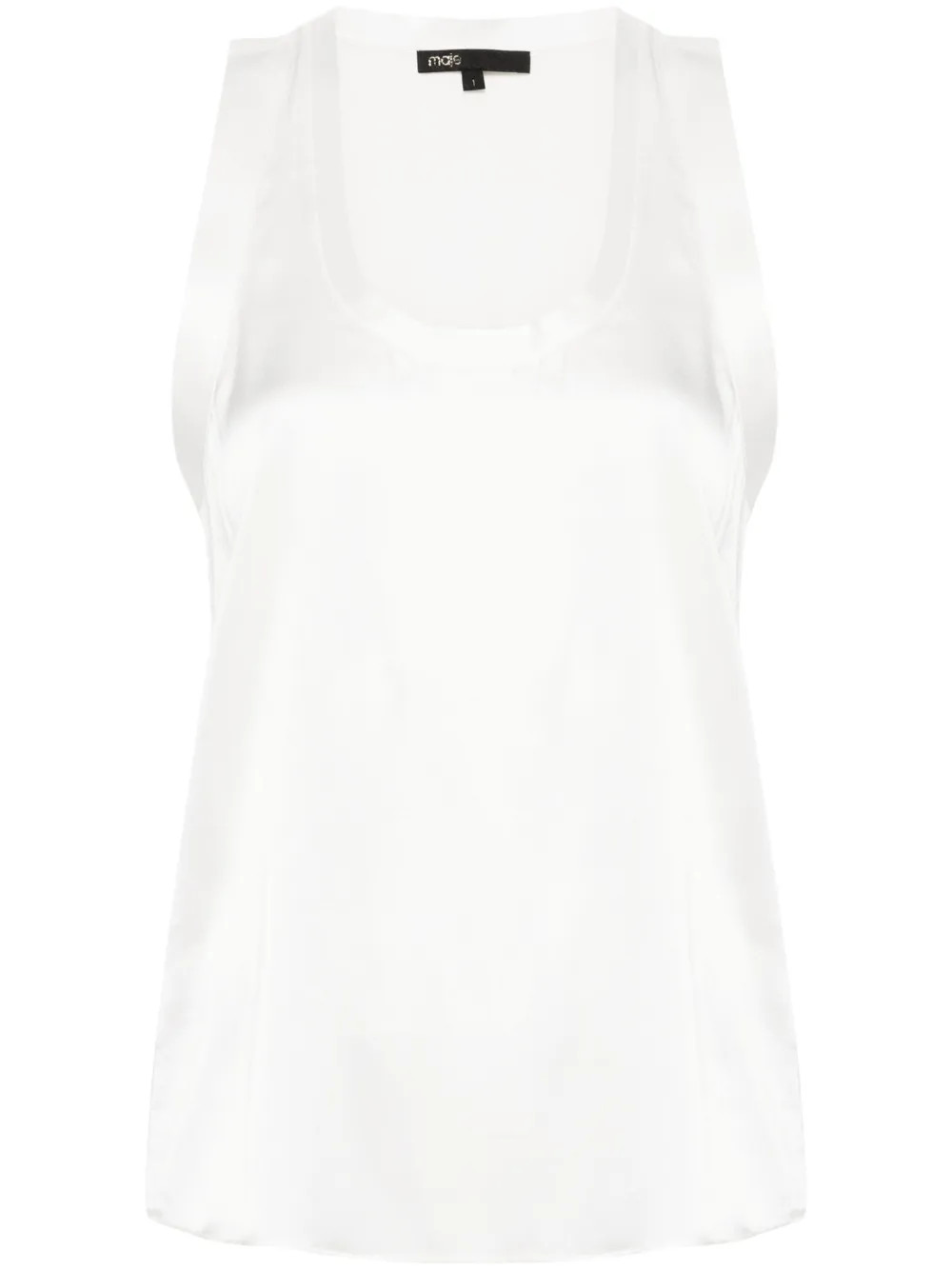 Maje Silk Tank Top | White | FARFETCH | Farfetch Global