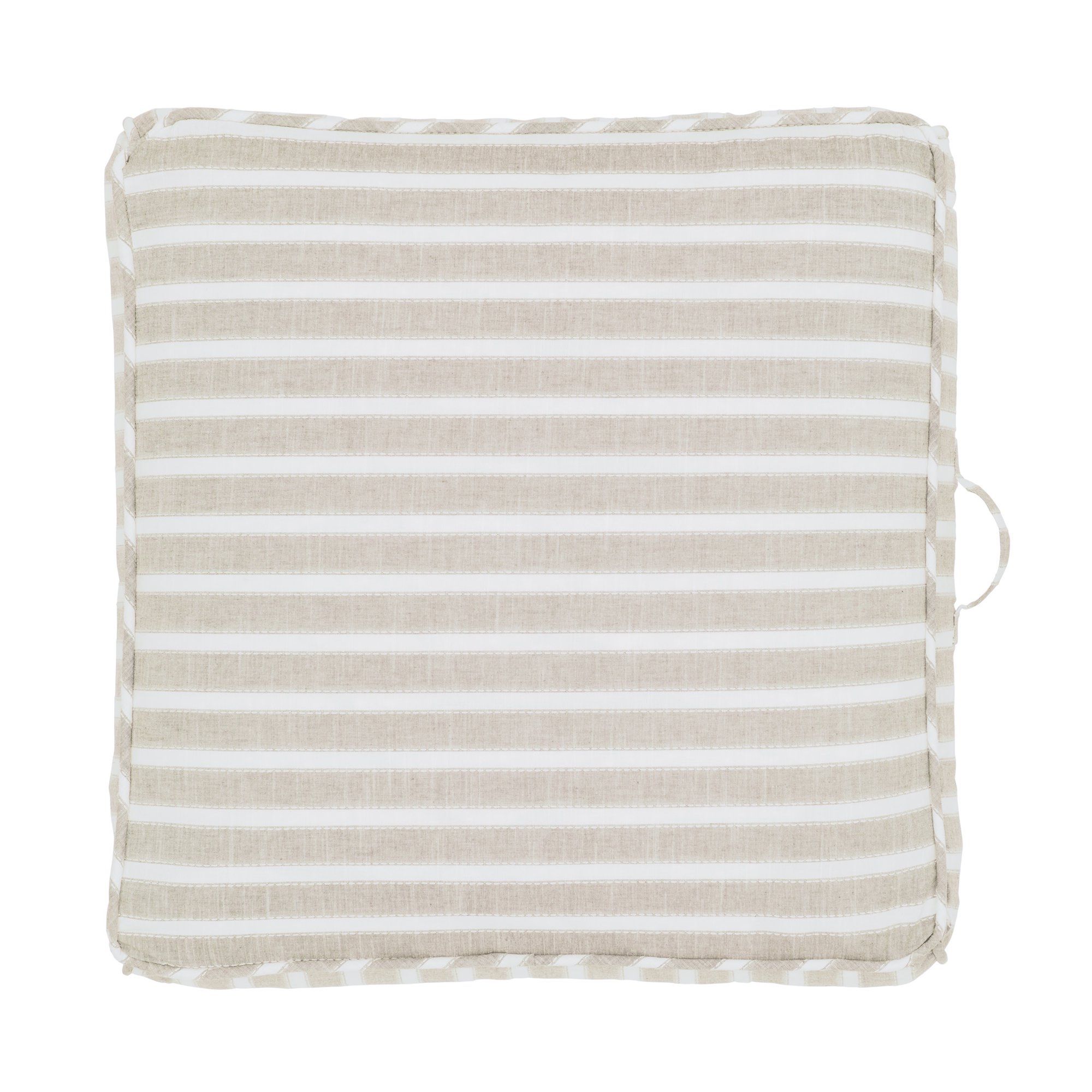 Gap Home Yarn Dyed Chambray Stripe Indoor Single Floor Square Cushion with Handle Khaki 24" x 24"... | Walmart (US)