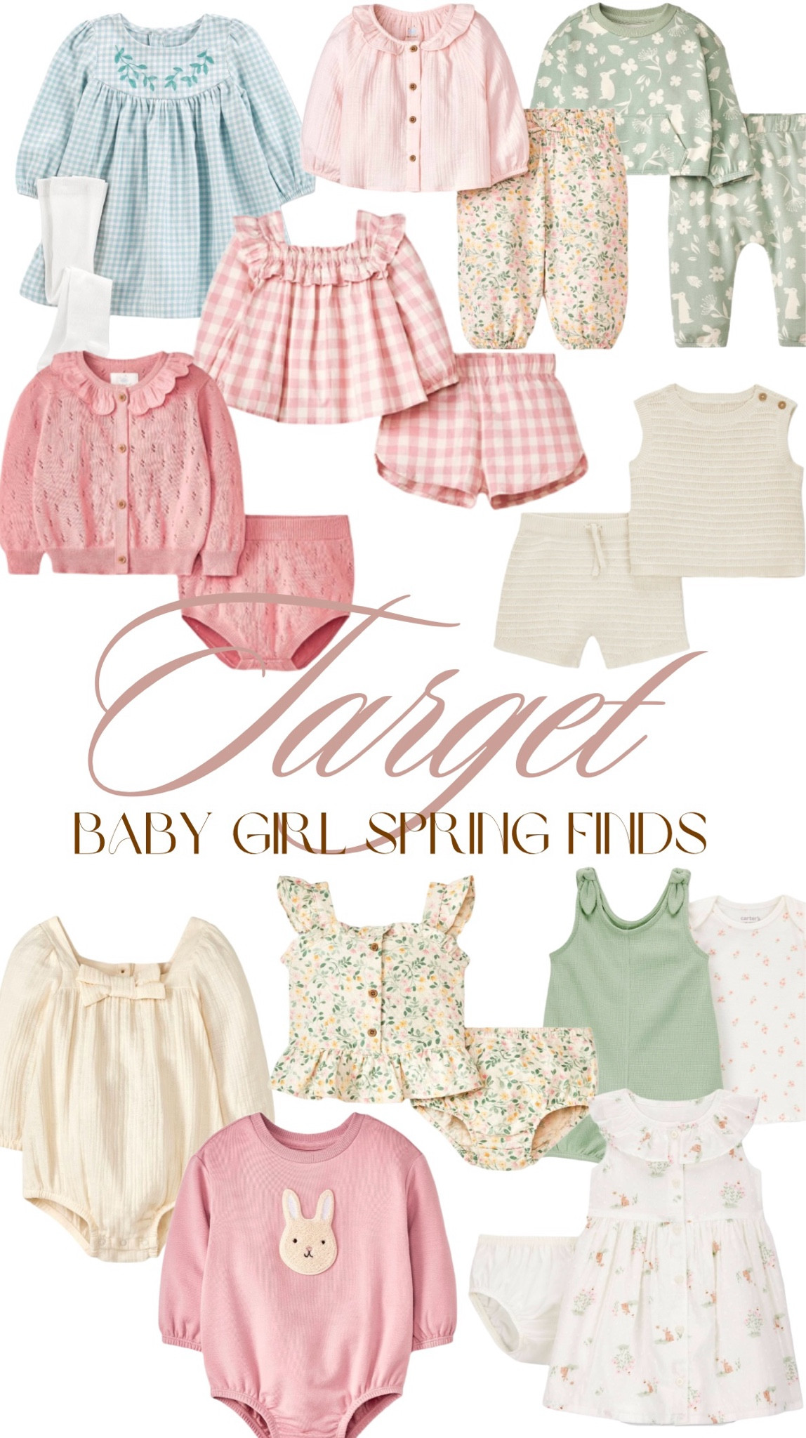 TARGET JUST RELEASED THEIR SPRING BABY COLLECTION!!! IM SCREAMING!!! These are the cutest, modern, dainty outfits! Run before they sell out!! 

baby girl spring haul, baby girl spring outfits, baby girl clothing haul, baby girl fashion, baby girl wardrobe, baby girl spring dresses, baby girl onesies, baby girl rompers, baby girl matching sets, baby girl Easter outfits, baby girl floral outfits, baby girl trendy clothes, baby girl boutique clothing, baby girl spring must-haves, baby girl outfit ideas, baby girl cute clothes, baby girl shopping haul, baby girl affordable fashion, baby girl spring style, baby girl seasonal wardrobe

#LTKMostLoved #LTKSeasonal #LTKBaby