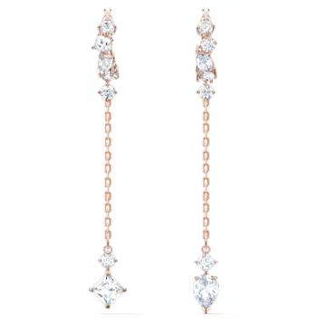 Attract Pierced Earrings
             White, Rose-gold tone plated | Swarovski (US)