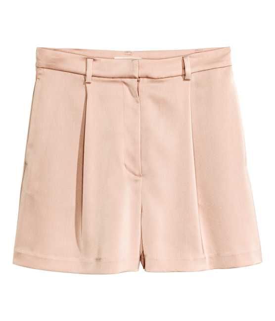 H&M - Wide-leg Shorts - Powder pink - Women | H&M (US)