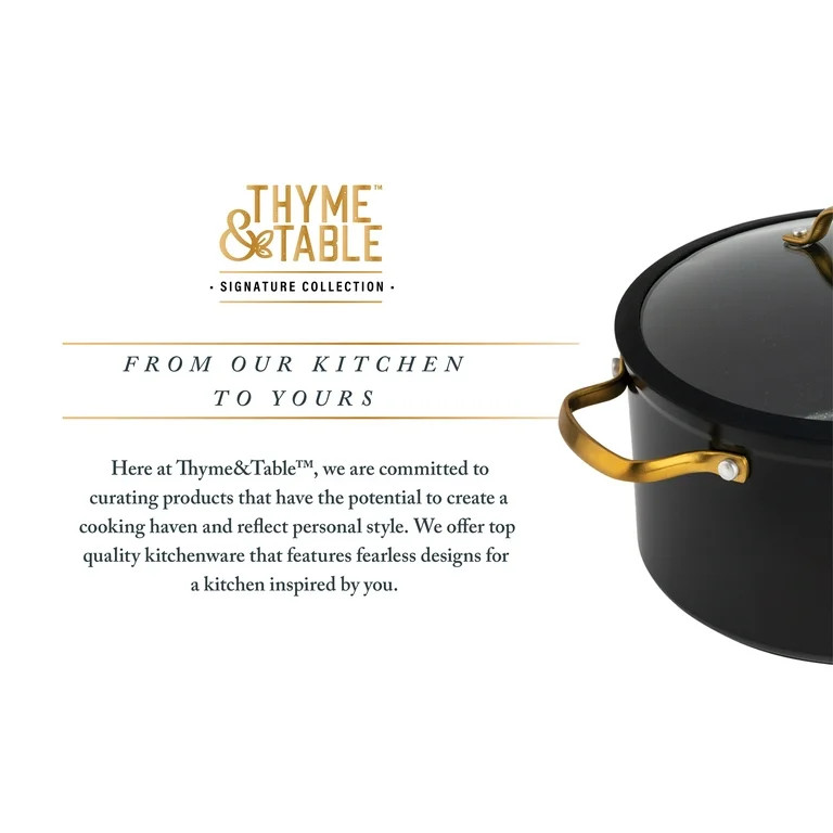 Thyme & Table 32-Piece Cookware & Bakeware Non-Stick Set, Black | Walmart (US)