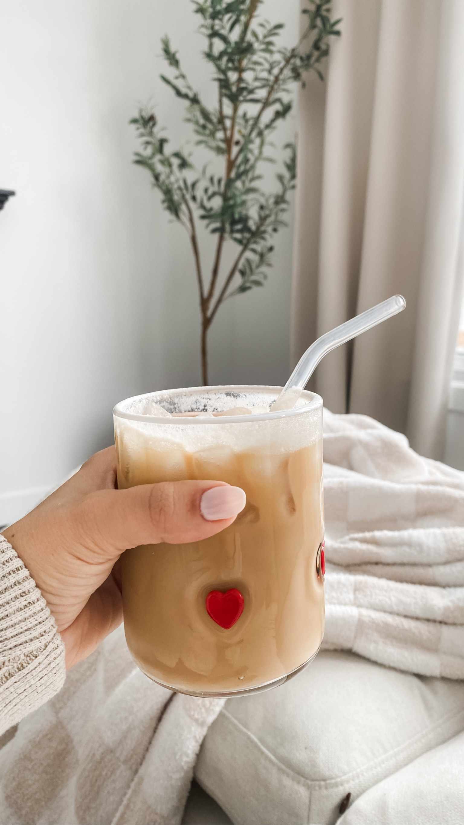 Iced coffee at home, but make it cute ❤️ #glassmug #anthropologymug 

#LTKFindsUnder50 #LTKHome #LTKStyleTip