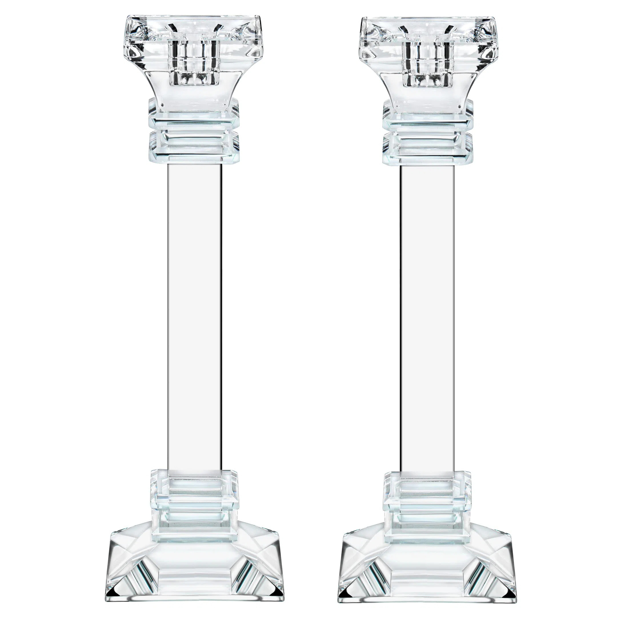 Boker-Tov Shalom Set Of 2 Crystal Taper Candleholder & Reviews | Wayfair | Wayfair North America