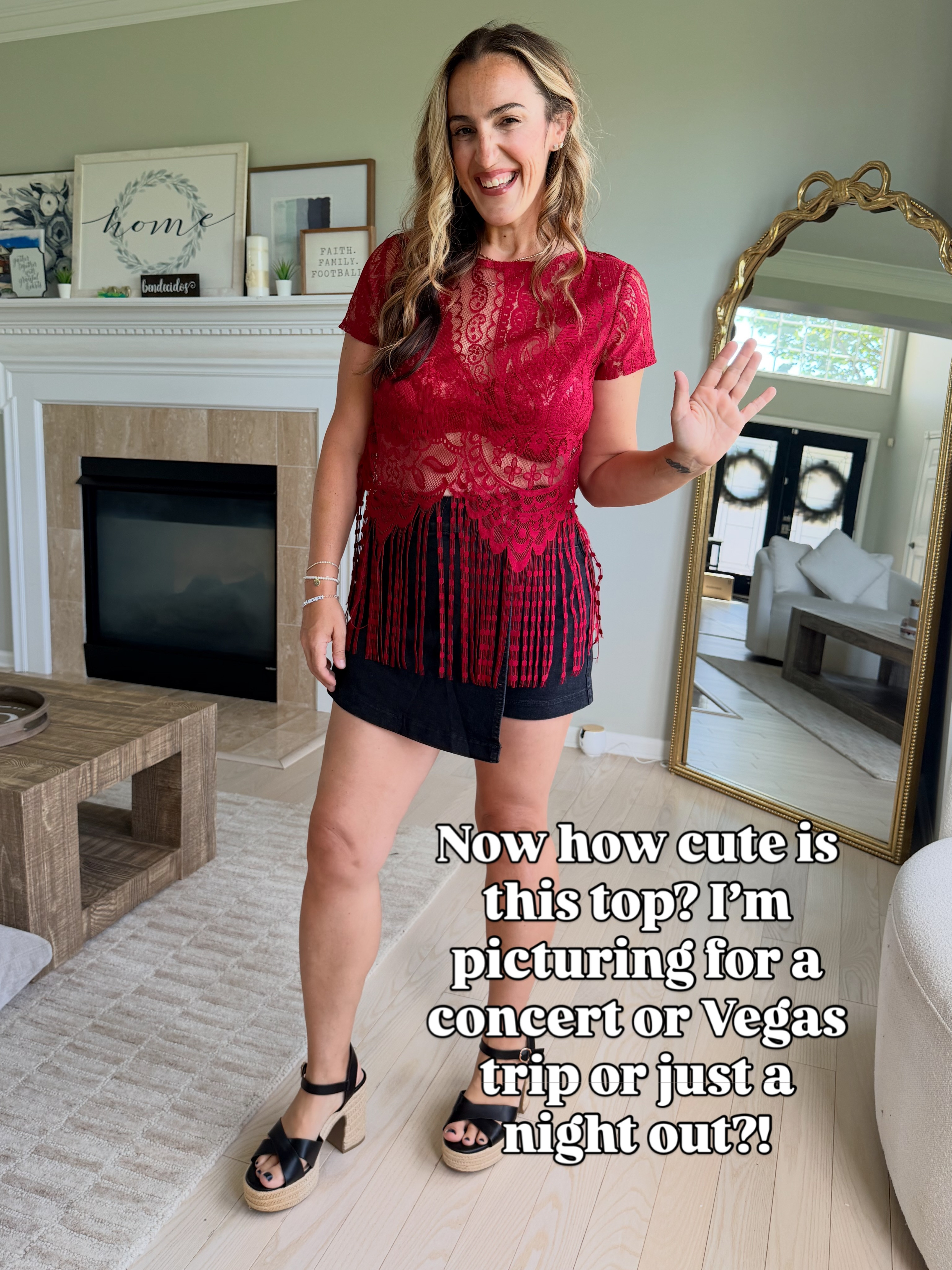 Wearing a medium. Great concert outfit or date night outfit. 
#datenightoutfit #concertoutfit #fringe 

 #LTKootd #LTKOver40 #LTKMidsize