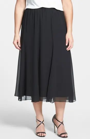 Plus Size Women's Alex Evenings Chiffon Skirt | Nordstrom