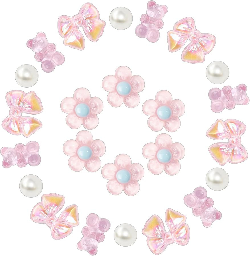 Cute Shoes Charms for Girls and Women - Beach Cute Cartoon Shoe Charms with Flower & Gummy Bear D... | Amazon (US)