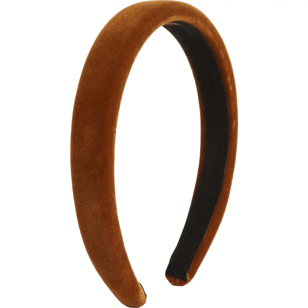 Tasha Velvet Headband in Copper at Nordstrom | Nordstrom