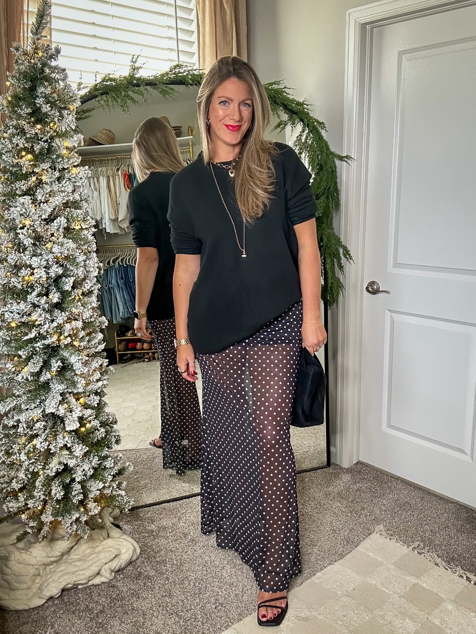 Holiday party outfit! Large sweater, large boyshorts, large skirt (could’ve done a medium) 

#LTKHoliday #LTKOver40 #LTKTall