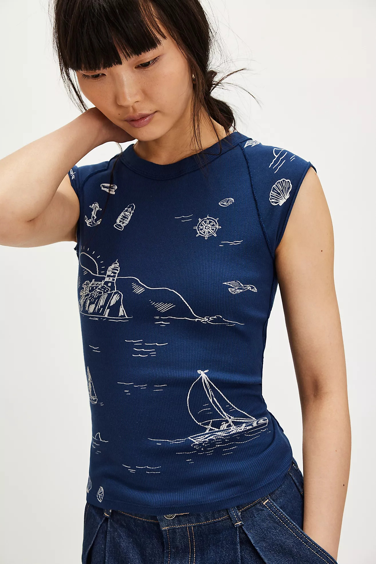 Nautical Doodle Tee | Free People (Global - UK&FR Excluded)