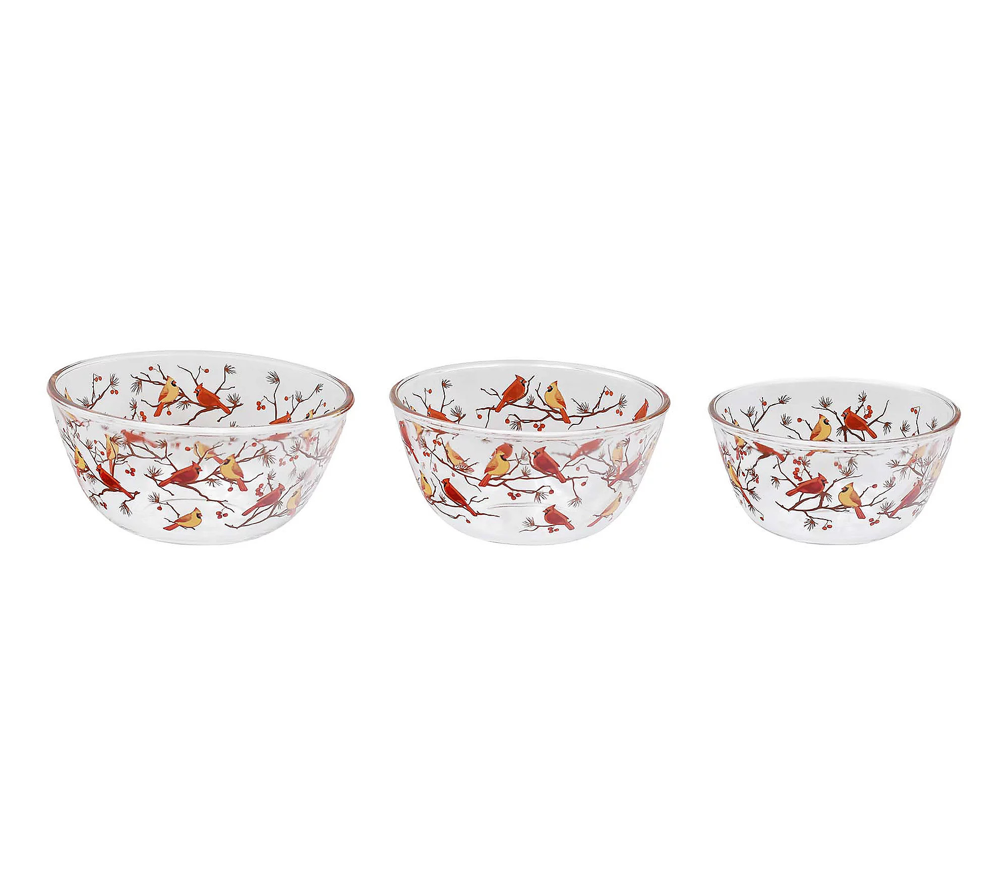 Temp-tations Seasonal Set of 3 Glass Bowls | QVC