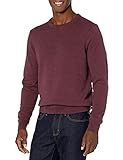 Amazon Essentials Men's Crewneck Sweater , -Burgundy Space-Dye, X-Small | Amazon (US)