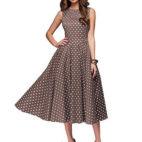 Simple Flavor Women's Vintage Dress Sleeveless O-Neck Party Cocktail Dress | Amazon (US)