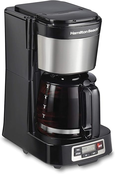 Hamilton Beach 5 Cup Drip Coffee Maker with Easy FrontFill Basket, Compact Design, Programmable C... | Amazon (US)