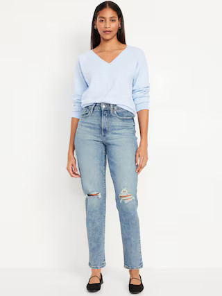 Curvy High-Waisted OG Straight Ankle Jeans | Old Navy (US)