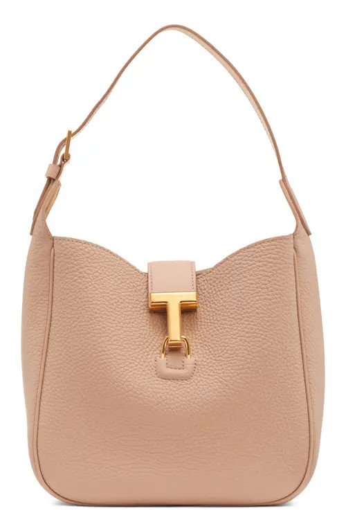 TOM FORD Small Monarch Leather Hobo Bag in 1J013 Light Beige at Nordstrom | Nordstrom