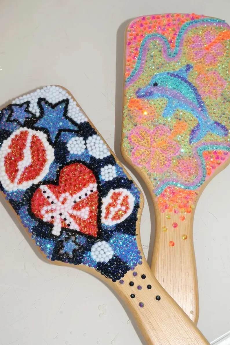 Stateside Inspired PinkPantheress Zara Larsson Bedazzle Bamboo Brush | Etsy (US)