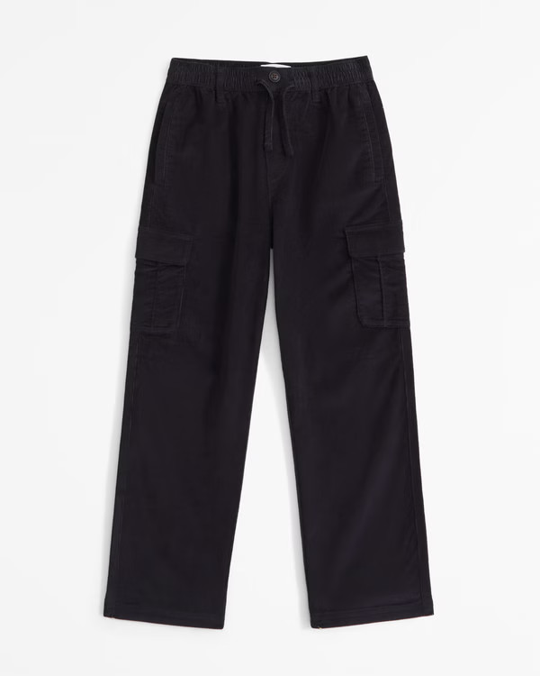 baggy pull-on corduroy cargo pants | Abercrombie & Fitch (US)