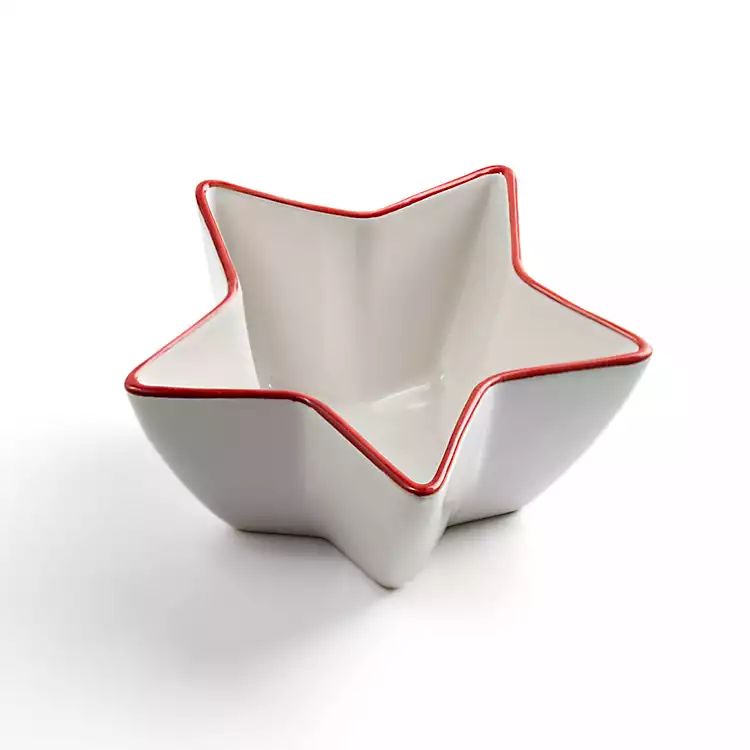 Red and White Star Appetizer Bowl | Kirkland's Home
