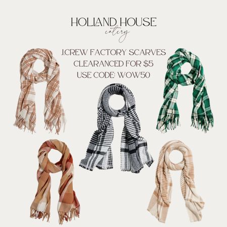 *HURRY* J.Crew Factory has beautiful cozy scarfs on clearance! These come to $5 with code WOW50 🙌🏼

Follow my shop @Holland House Eatery on the @shop.LTK app to shop this post and get my exclusive app-only content!

#LTKSeasonal #LTKSpringSale #LTKsalealert