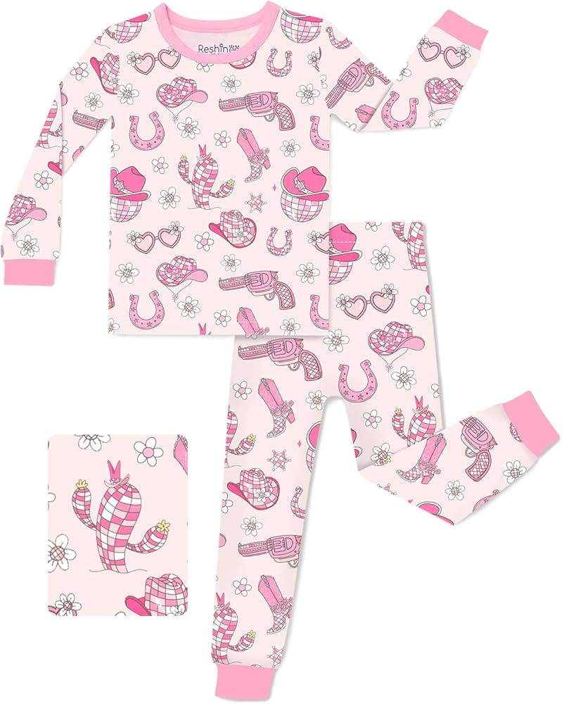 Bamboo Viscose Toddler Girls Kids Pajamas Unicorn Mermaid Pjs Long Sleeve Snug fit 12M-8Y 2pcs So... | Amazon (US)