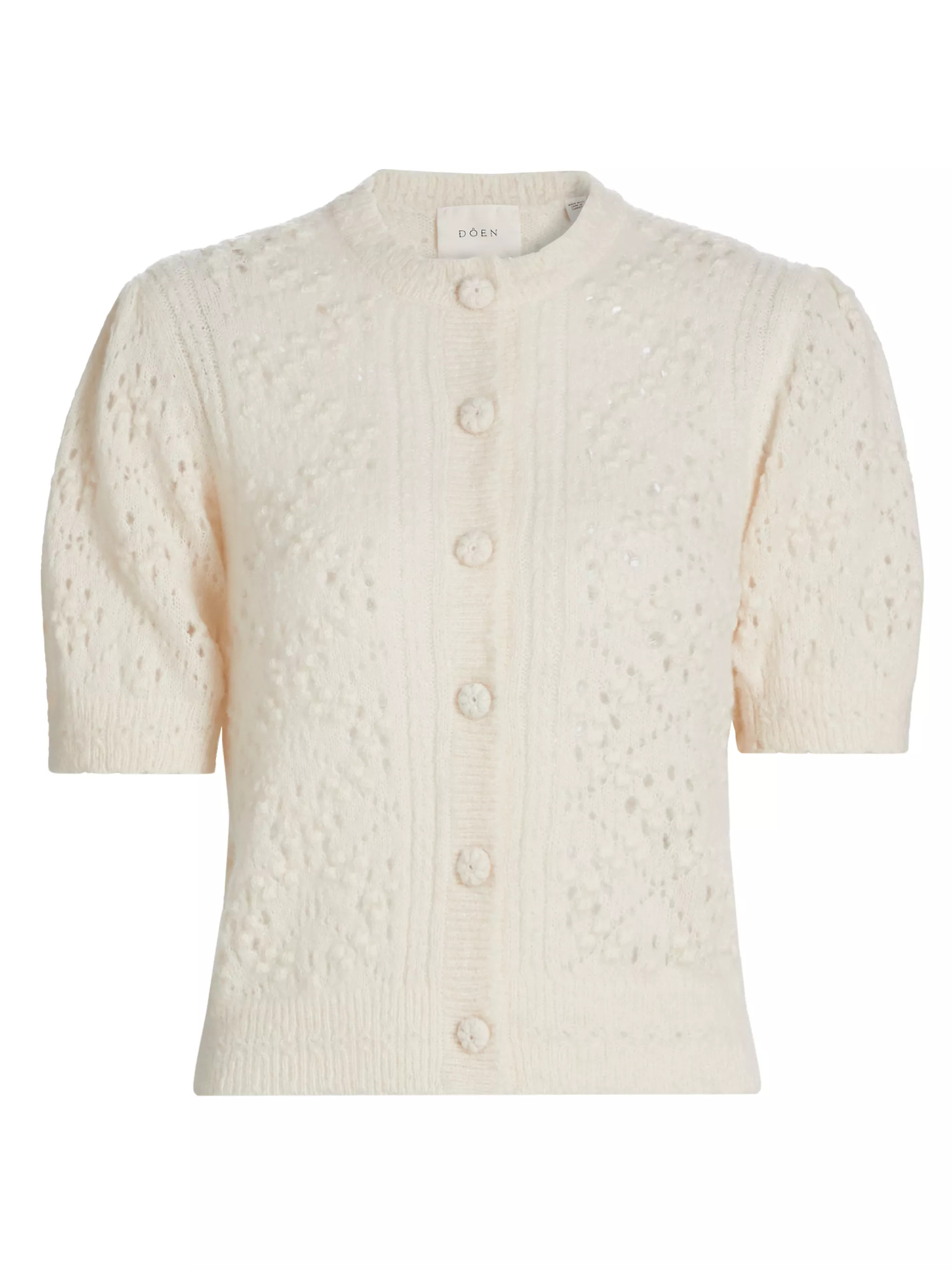 Mirabelle Alpaca-Blend Short-Sleeve Cardigan | Saks Fifth Avenue