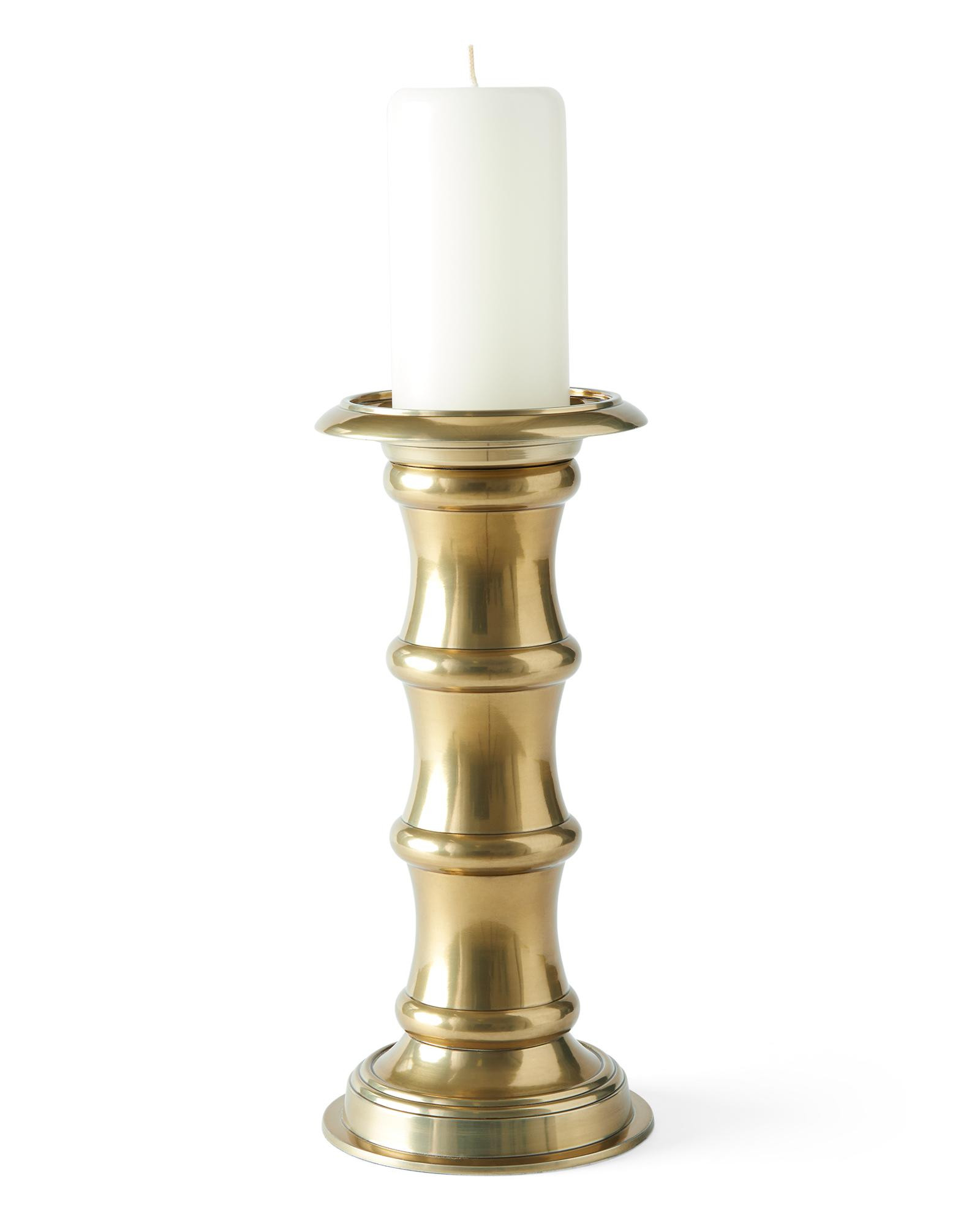 Brass Bamboo Candleholder | Serena and Lily