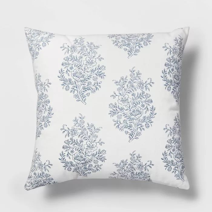 Square Block Print Paisley Pillow - Threshold™ | Target