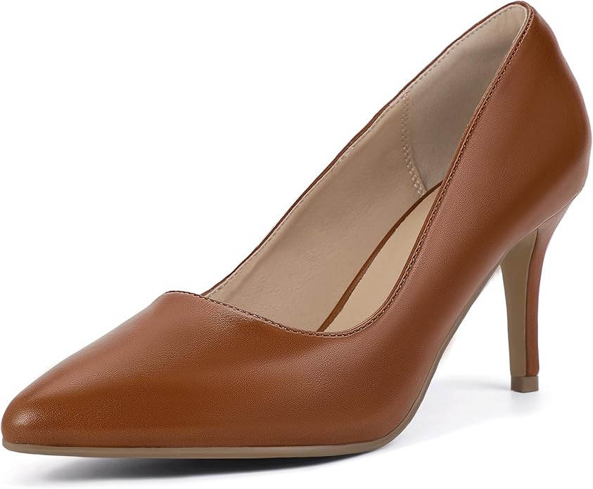 IDIFU IN3 High Heels Pumps Closed Toe Heels Women's Pumps Stiletto Pointed Toe Dress Shoes Weddin... | Amazon (US)