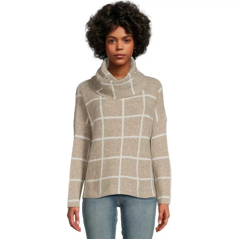Dreamers by Debut Womens Cowl Neck Pullover Long Sleeve Sweater | Walmart (US)