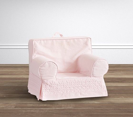 My First Light Pink Eyelet Anywhere Chair&#174; | Pottery Barn Kids