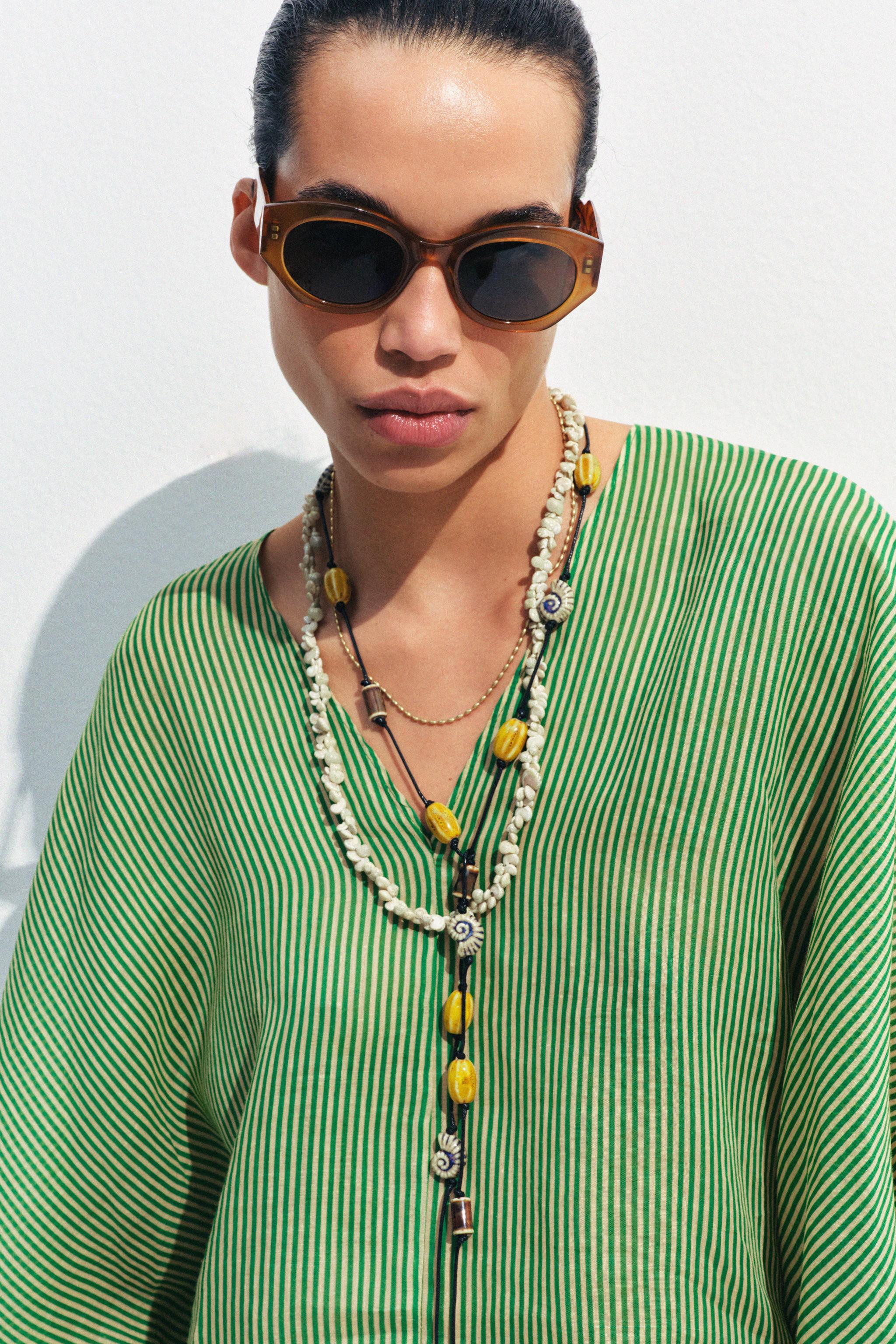 PACK OF 3 CORD NECKLACES WITH SHELLS AND CERAMIC | Zara US