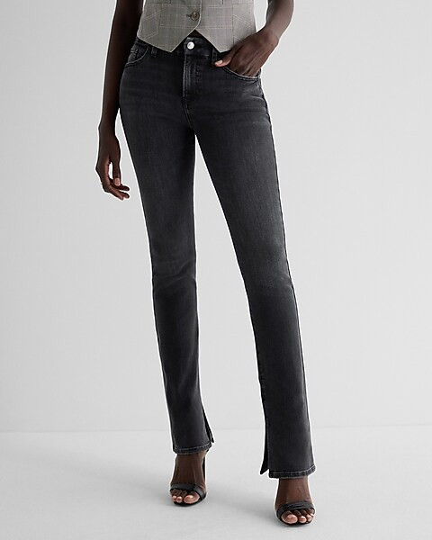 Mid Rise Washed Black FlexX Skyscraper Jeans | Express