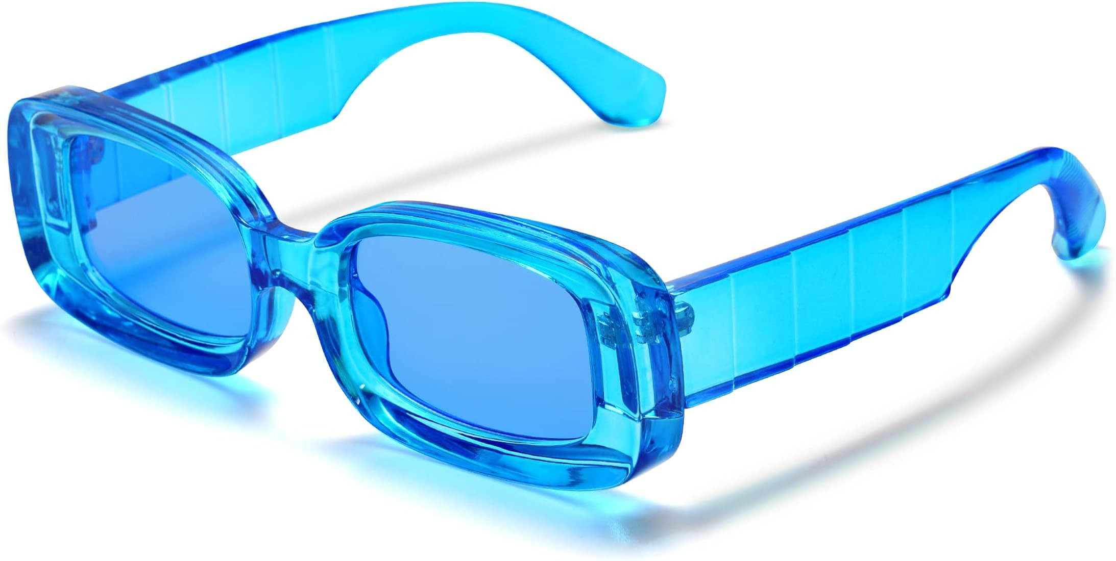 VANLINKER Y2K Trendy Rectangle Sunglasses for Women Men Retro Fashion 90s Glasses Thick Square Fr... | Amazon (US)