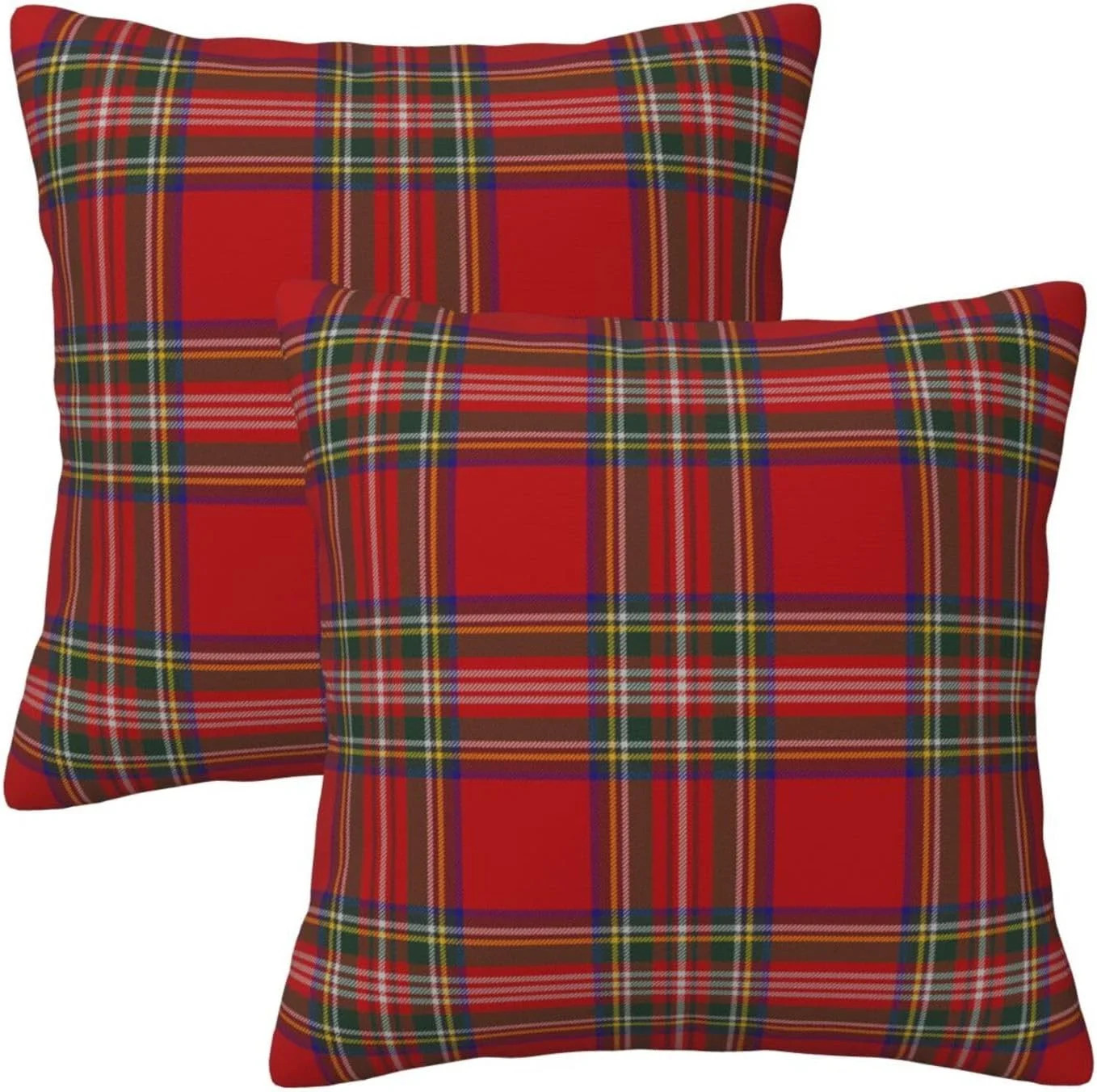 Christmas Plaid Pillow Covers 20x20 Inch Set of 2 Scottish Tartan Farmhouse Throw Pillow Case Cus... | Walmart (US)