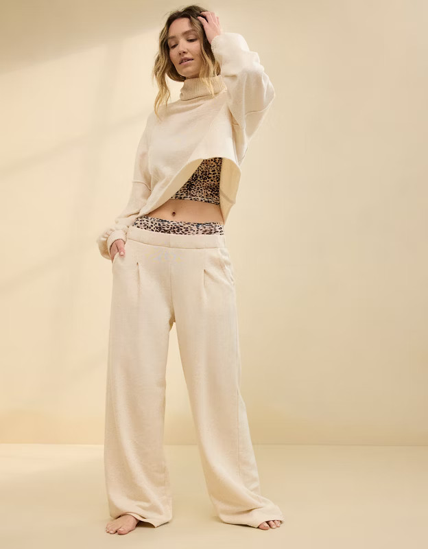 Aerie Cozy New Heights Fleece Trouser | Aerie