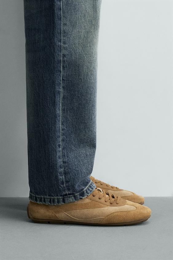 LEATHER SNEAKERS | Zara US