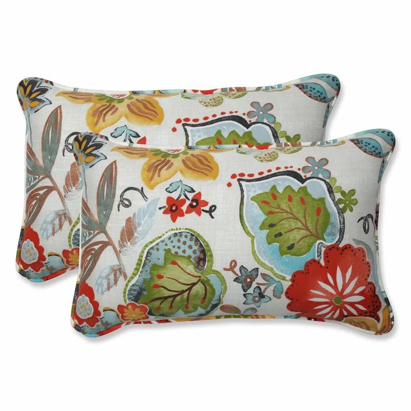 Osian Floral Indoor/Outdoor Throw Pillow (Set of 2) | Wayfair North America