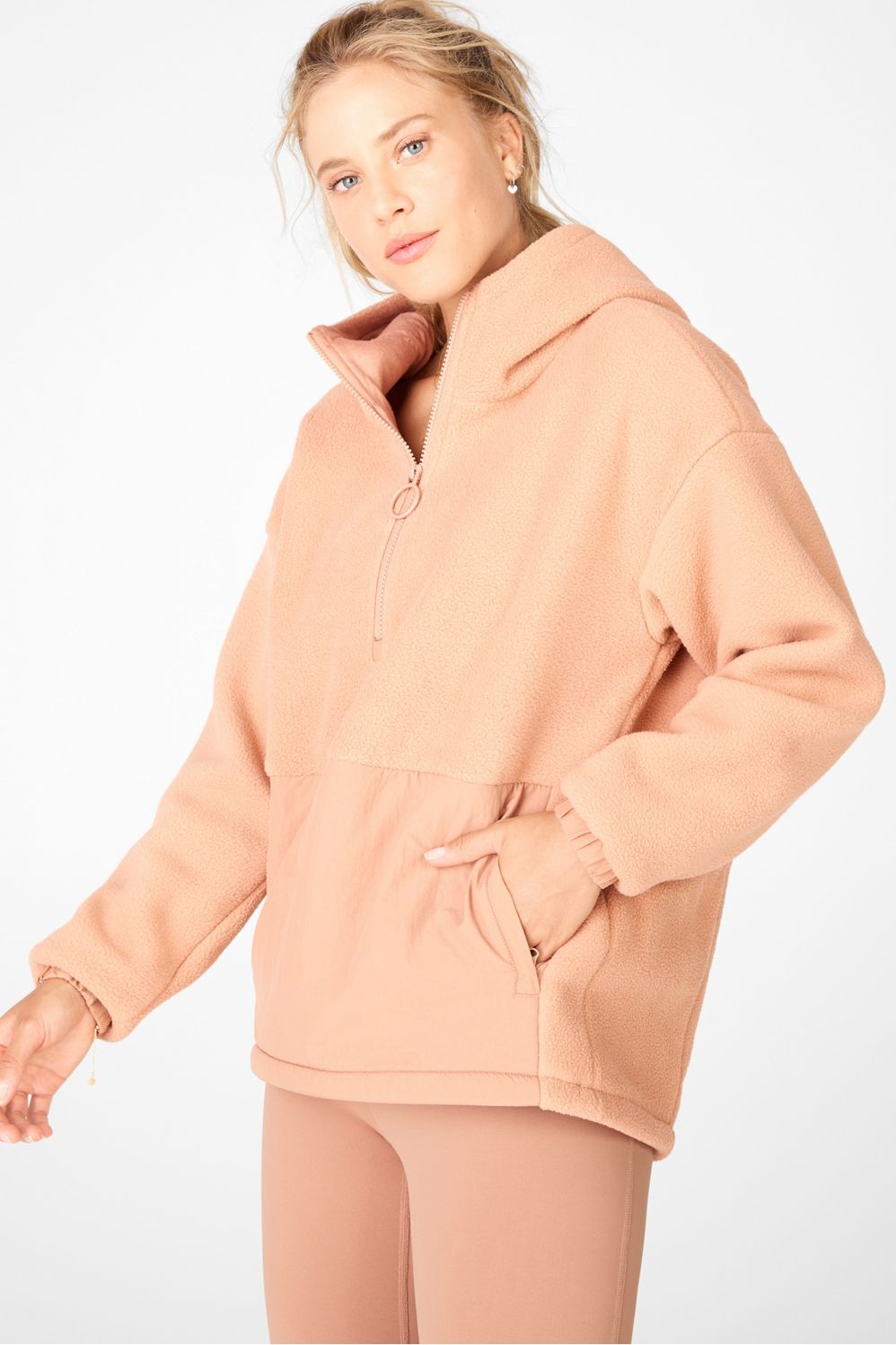 Lotta Sherpa Half-Zip Jacket | Fabletics