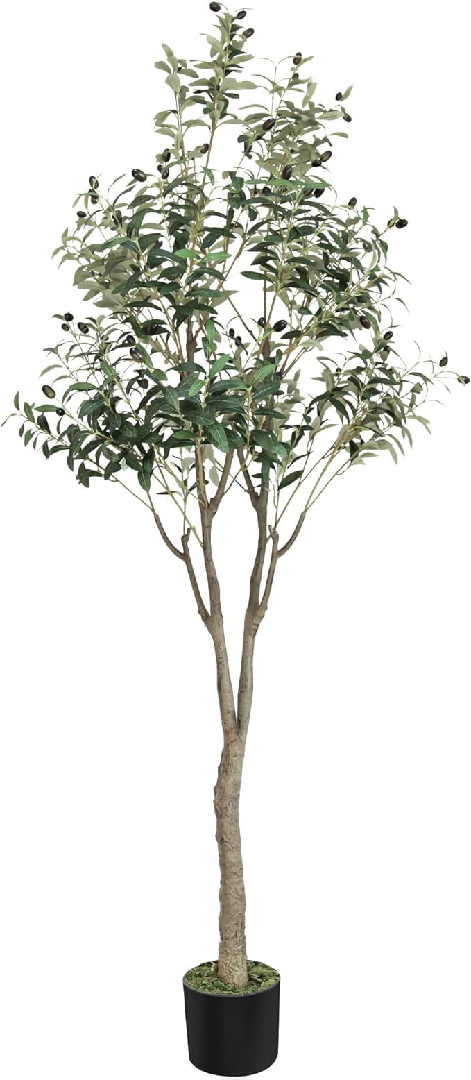 Innoasis Artificial Olive Tree 6FT Tall Faux Plants Olive Silk Tree with Branches and Fruits in P... | Amazon (US)