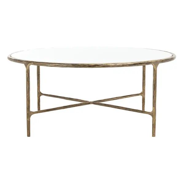 SAFAVIEH Couture Jessa Round Metal Coffee Table - 36" W x 36" L x 15" H - Overstock - 33860320 | Bed Bath & Beyond