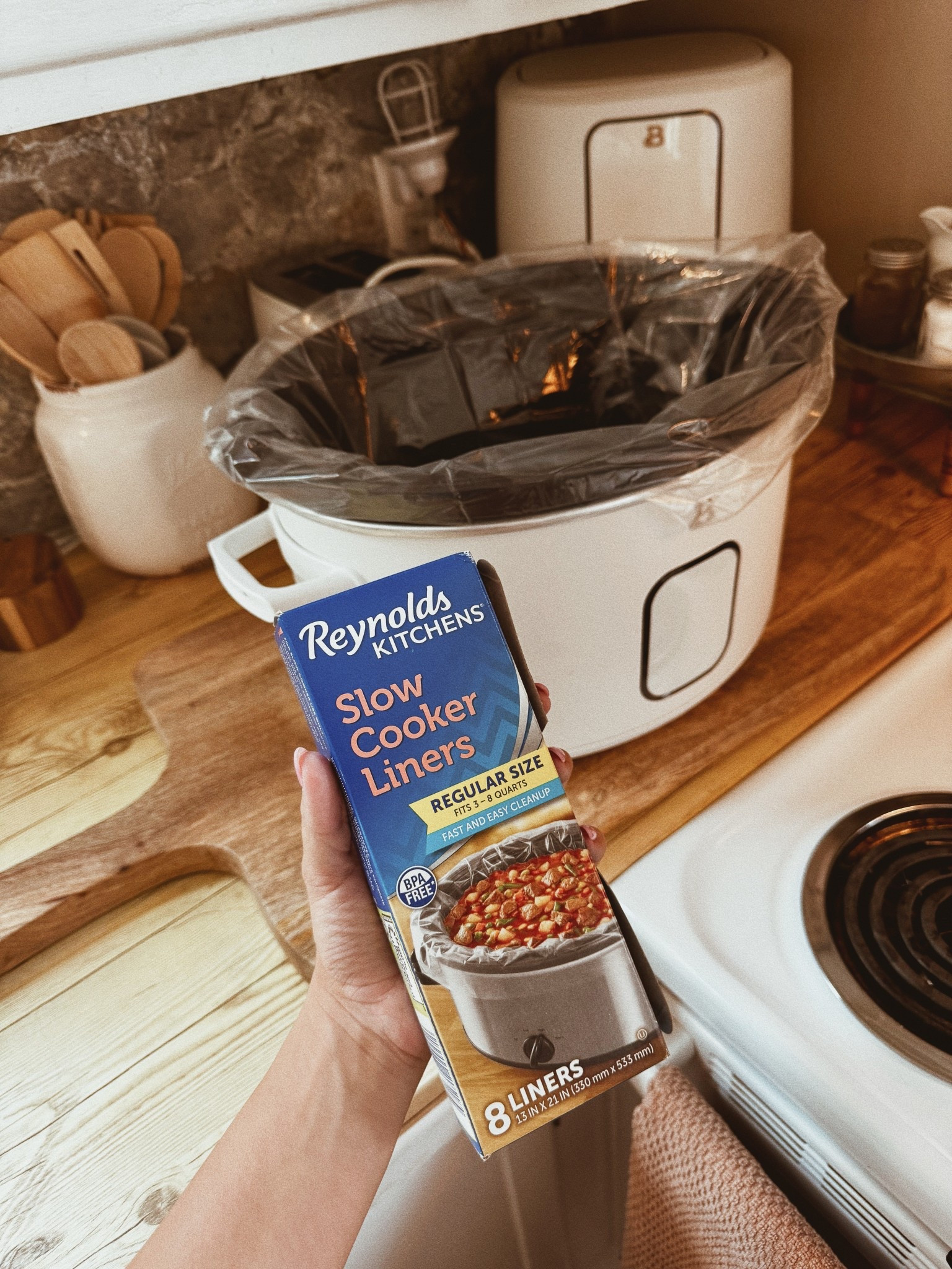 our favorite crock pot + liners 🍽️  makes dinner time so much easier!

#LTKFamily #LTKFindsUnder100 #LTKHome